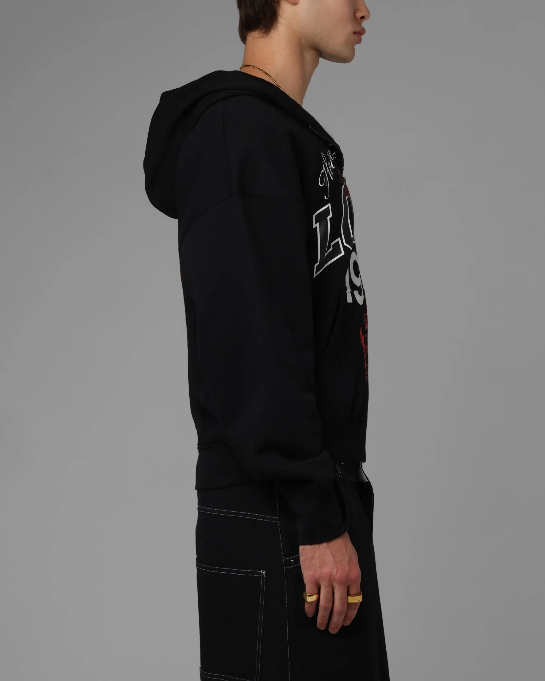 Loiter Drop Out Zip Hoodie Black sold by Culture Kings product image thumbnail 5
