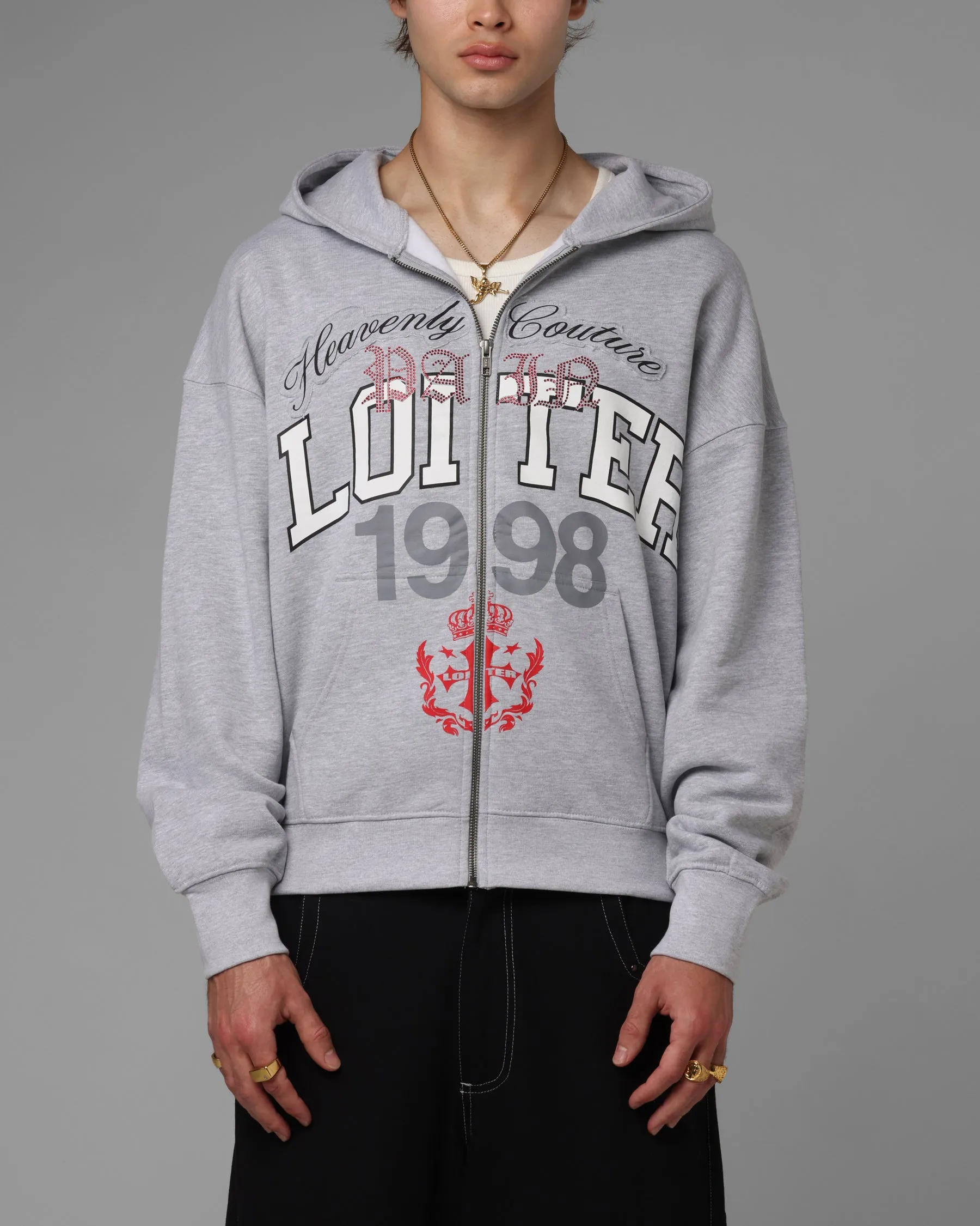 Loiter Drop Out Zip Hoodie Grey sold by Culture Kings