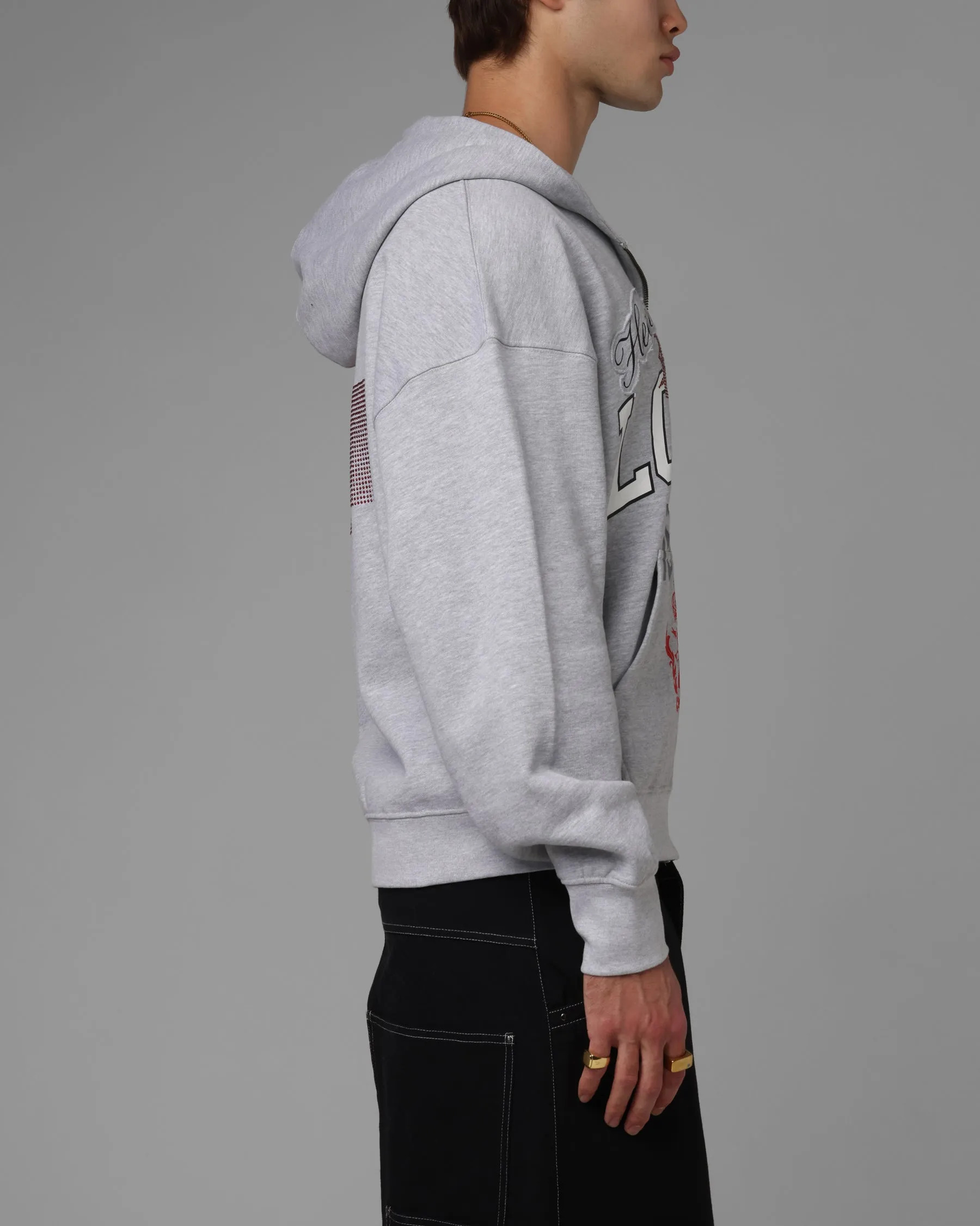 Loiter Drop Out Zip Hoodie Grey sold by Culture Kings product image thumbnail 5