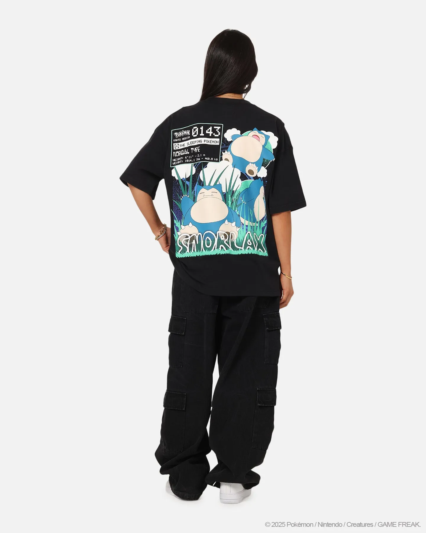 The Pokémon Collection By 73 Studio Snorlax Vintage T-Shirt Off Black sold by Culture Kings product image thumbnail 4