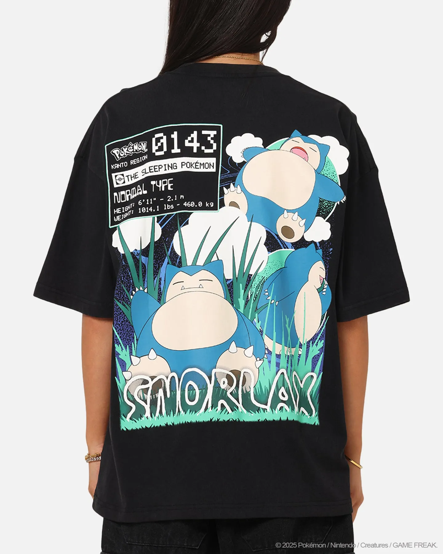 The Pokémon Collection By 73 Studio Snorlax Vintage T-Shirt Off Black sold by Culture Kings product image thumbnail 2