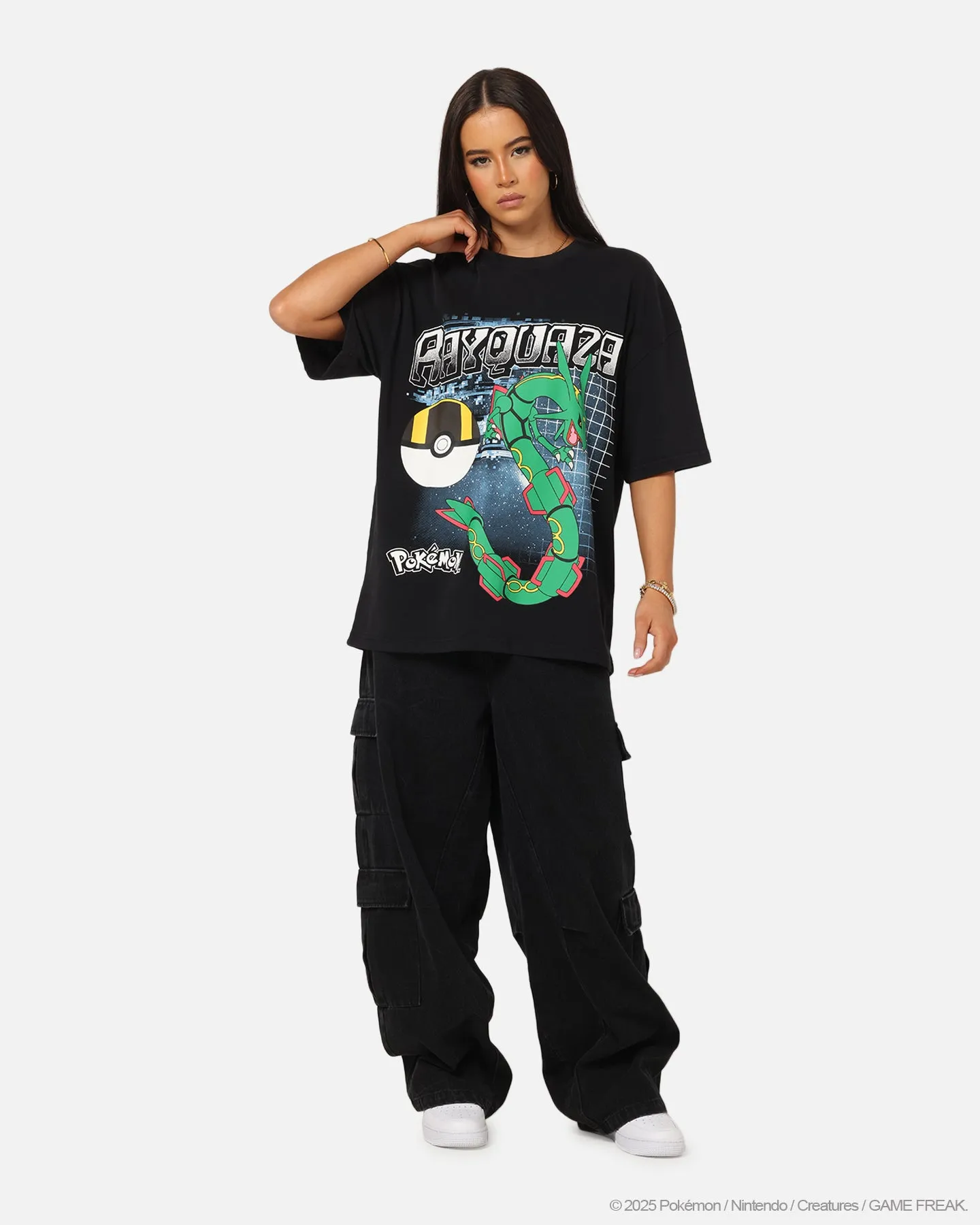 The Pokémon Collection By 73 Studio Rayquaza Vintage T-Shirt Off Black sold by Culture Kings product image thumbnail 3