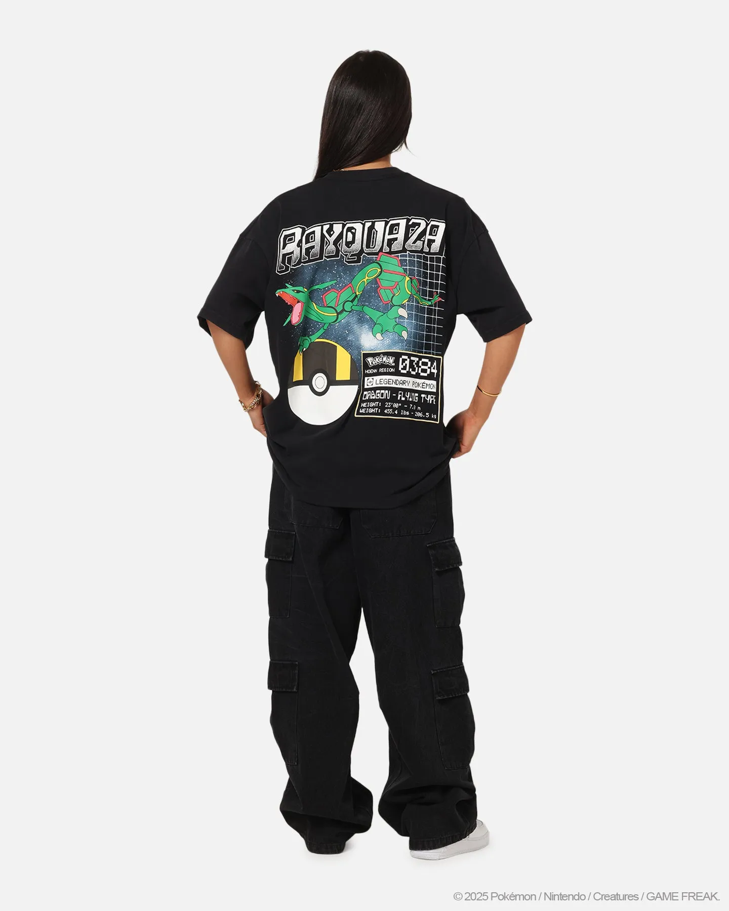 The Pokémon Collection By 73 Studio Rayquaza Vintage T-Shirt Off Black sold by Culture Kings product image thumbnail 4