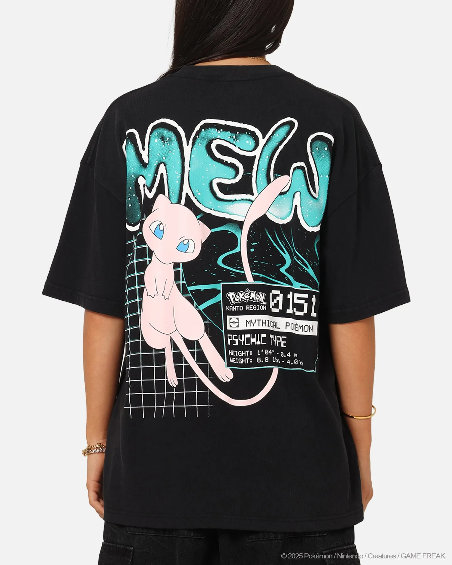 The Pokémon Collection By 73 Studio Mew Vintage T-Shirt Off Black sold by Culture Kings product image thumbnail 2