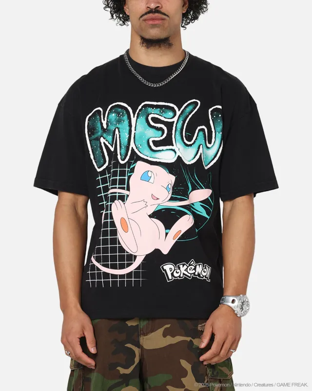 The Pokémon Collection By 73Studio Mew Vintage T-Shirt Off Black sold by Culture Kings