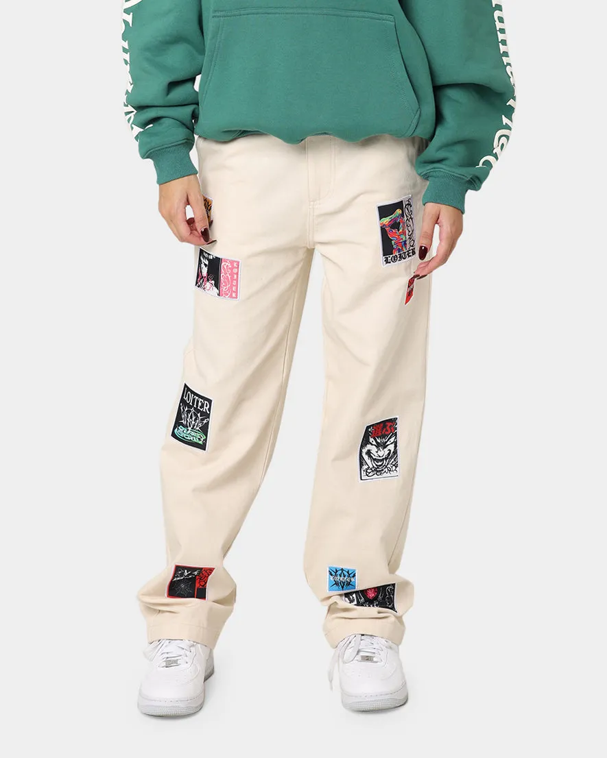 Loiter Patchwork Trousers Off White sold by Culture Kings