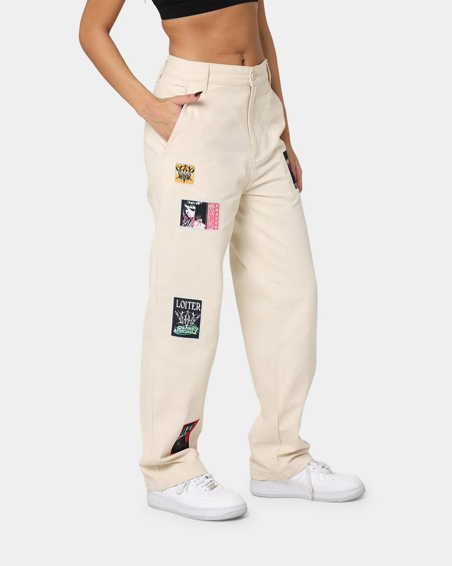 Loiter Patchwork Trousers Off White sold by Culture Kings product image thumbnail 5