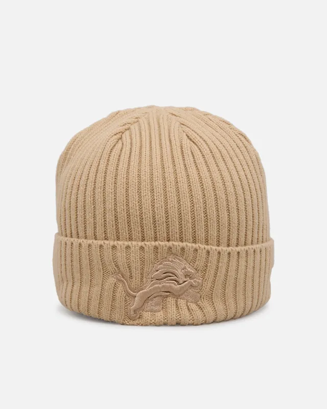 New Era Detroit Lions 'Color Pack' Beanie Tan sold by Culture Kings