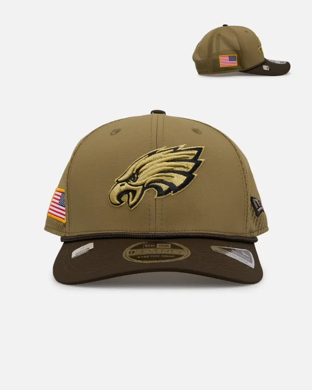 New Era Philadelphia Eagles 'Salute' 9SEVENTY Snapback Olive made by New Era