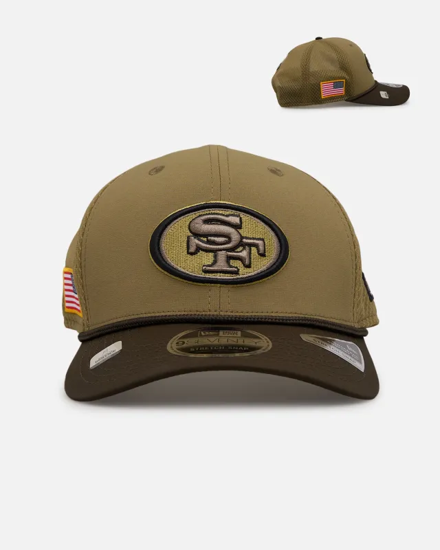 New Era San Francisco 49ers 'Salute' 9SEVENTY Snapback Olive made by New Era