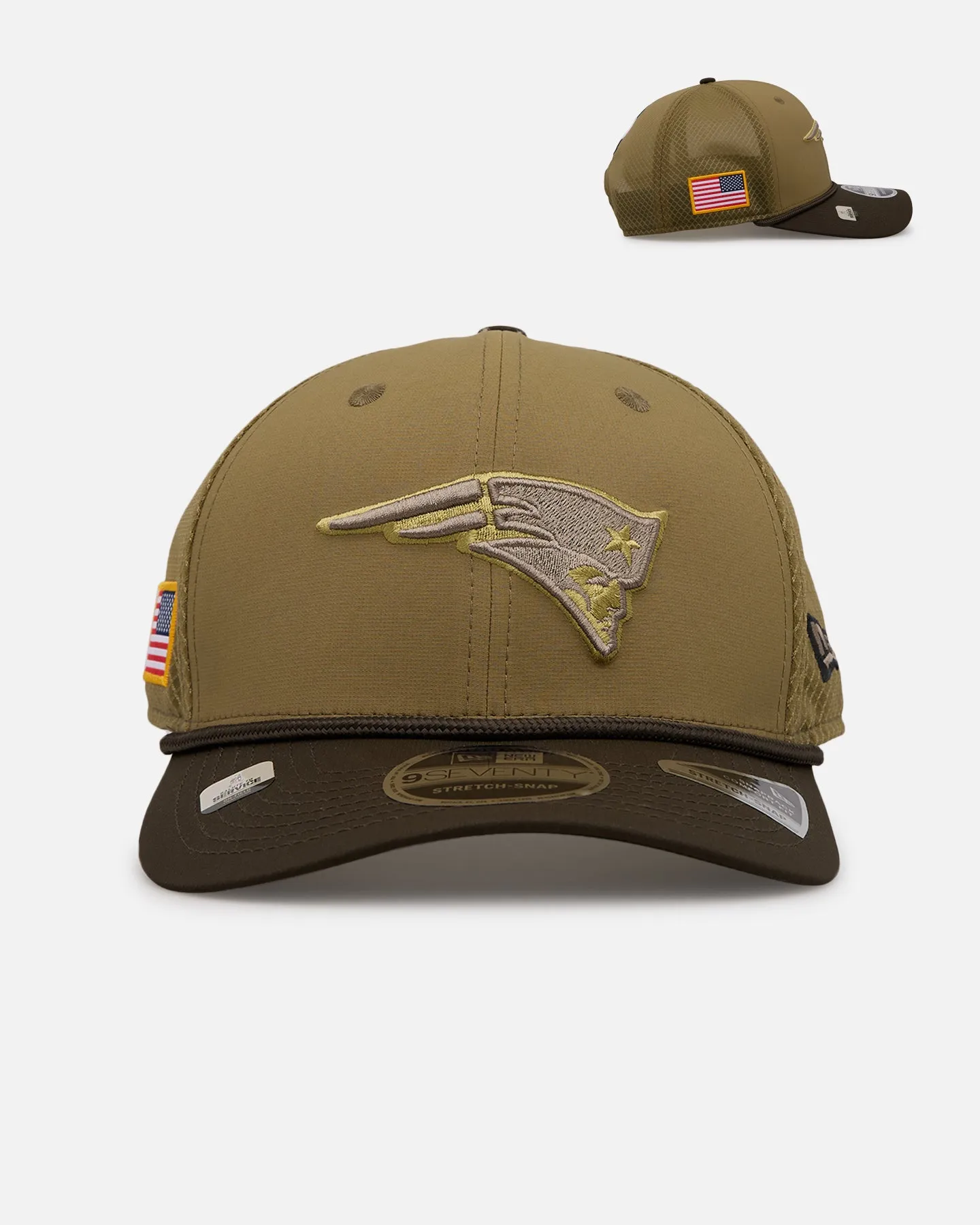 New Era New England Patriots 'Salute' 9SEVENTY Snapback Olive sold by Culture Kings
