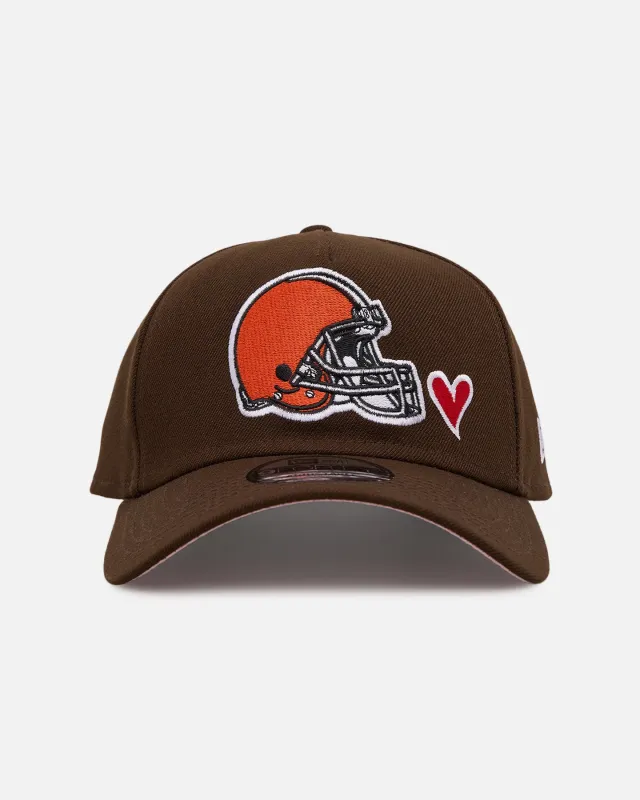New Era Cleveland Browns 'Team Color Hearts' 9FORTY A-Frame Snapback Official Team Color sold by Culture Kings