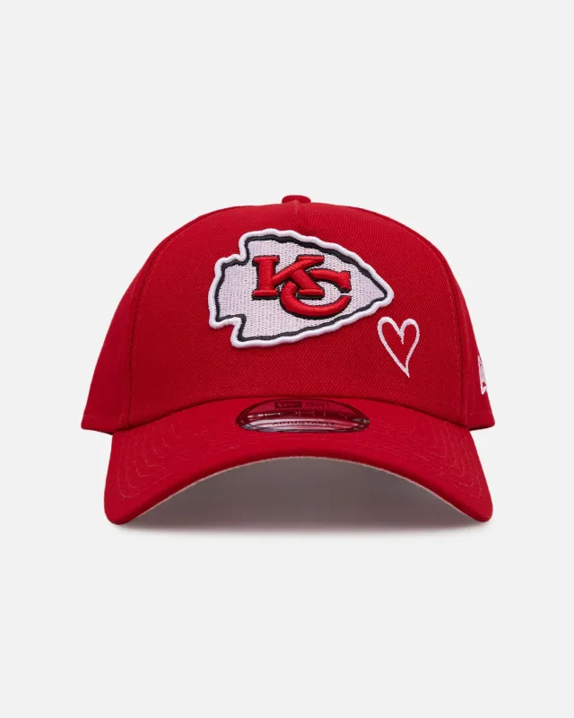 New Era Kansas City Chiefs 'Team Color Hearts' 9FORTY A-Frame Snapback Official Team Color sold by Culture Kings