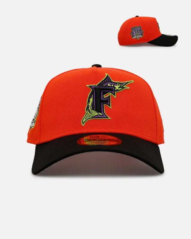 New Era Florida Marlins 'Halloween' 9FORTY A-Frame Snapback Orange/Black sold by Culture Kings