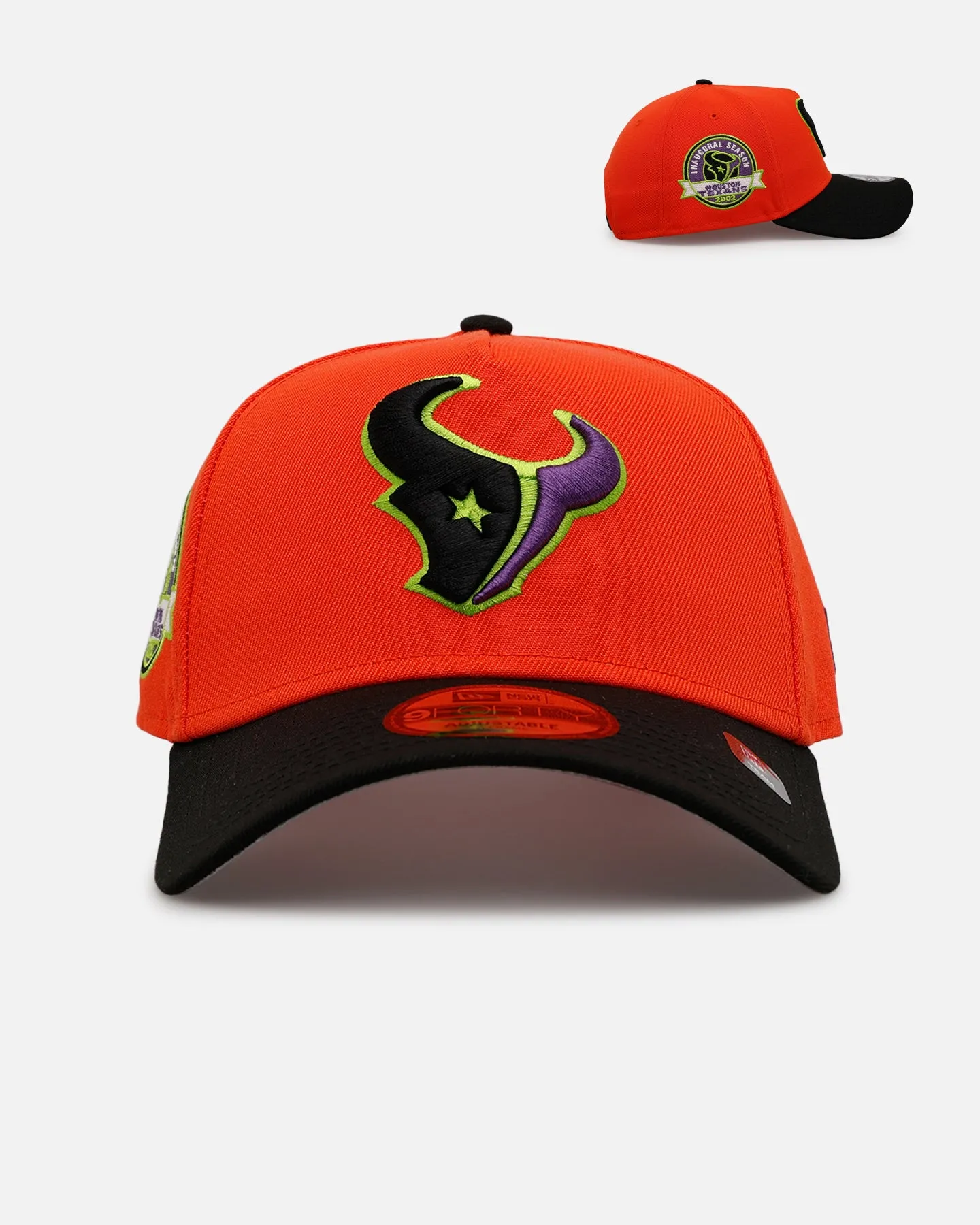 New Era Houston Texans 'Halloween' 9FORTY A-Frame Snapback Orange/Black sold by Culture Kings