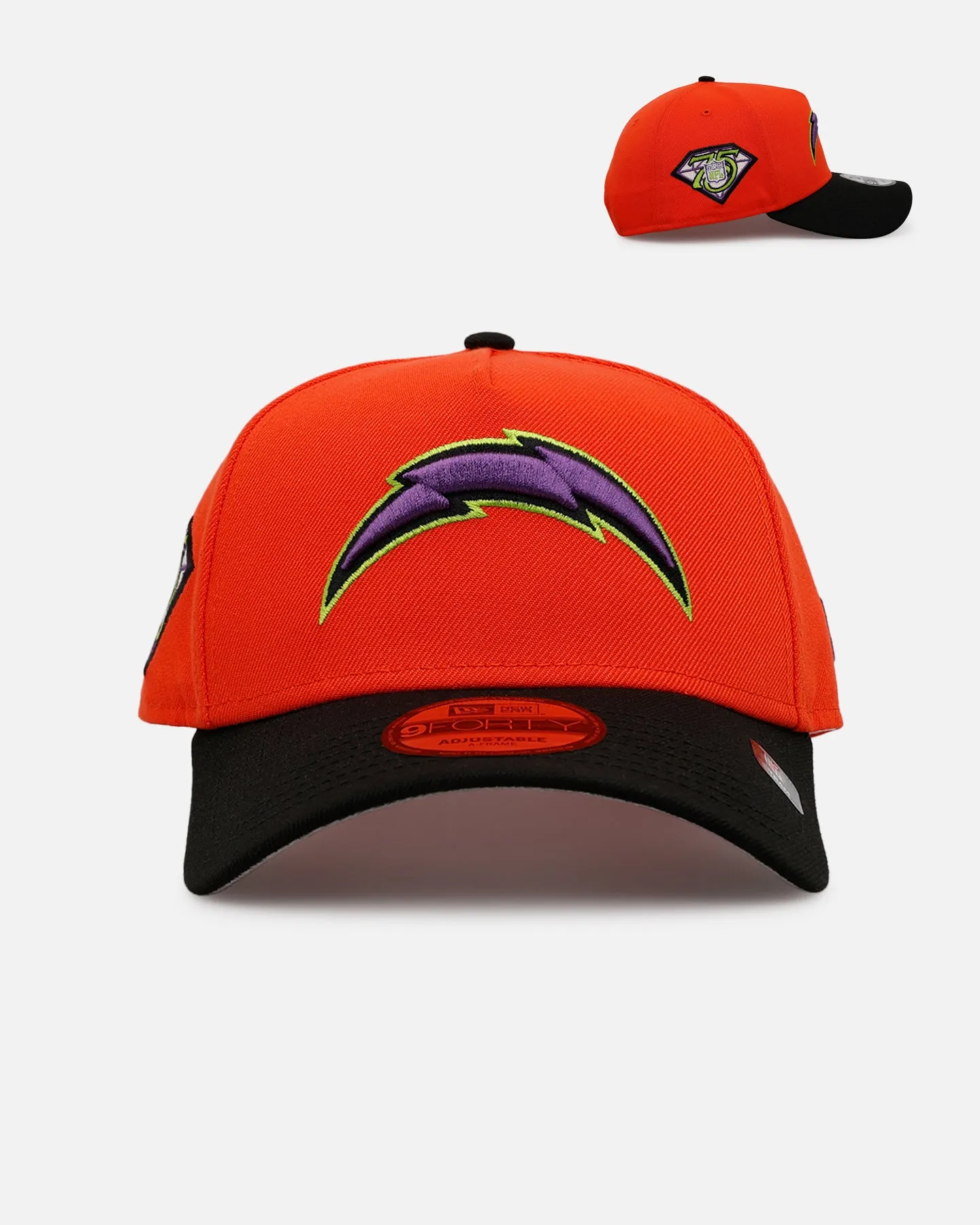 New Era Los Angeles Chargers 'Halloween' 9FORTY A-Frame Snapback Orange/Black sold by Culture Kings
