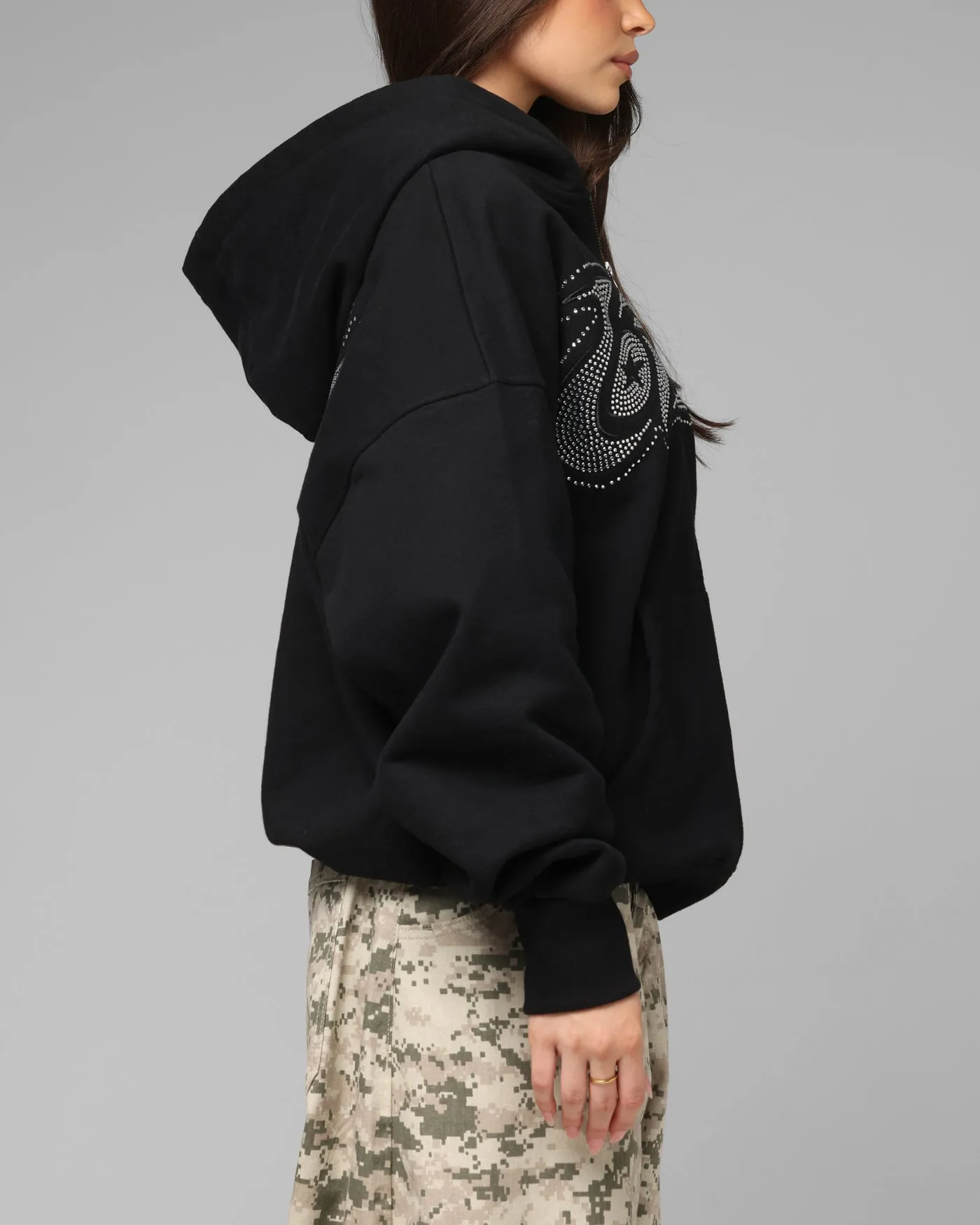 Loiter Weezy Rhinestone Zip Hoodie Black sold by Culture Kings product image thumbnail 5