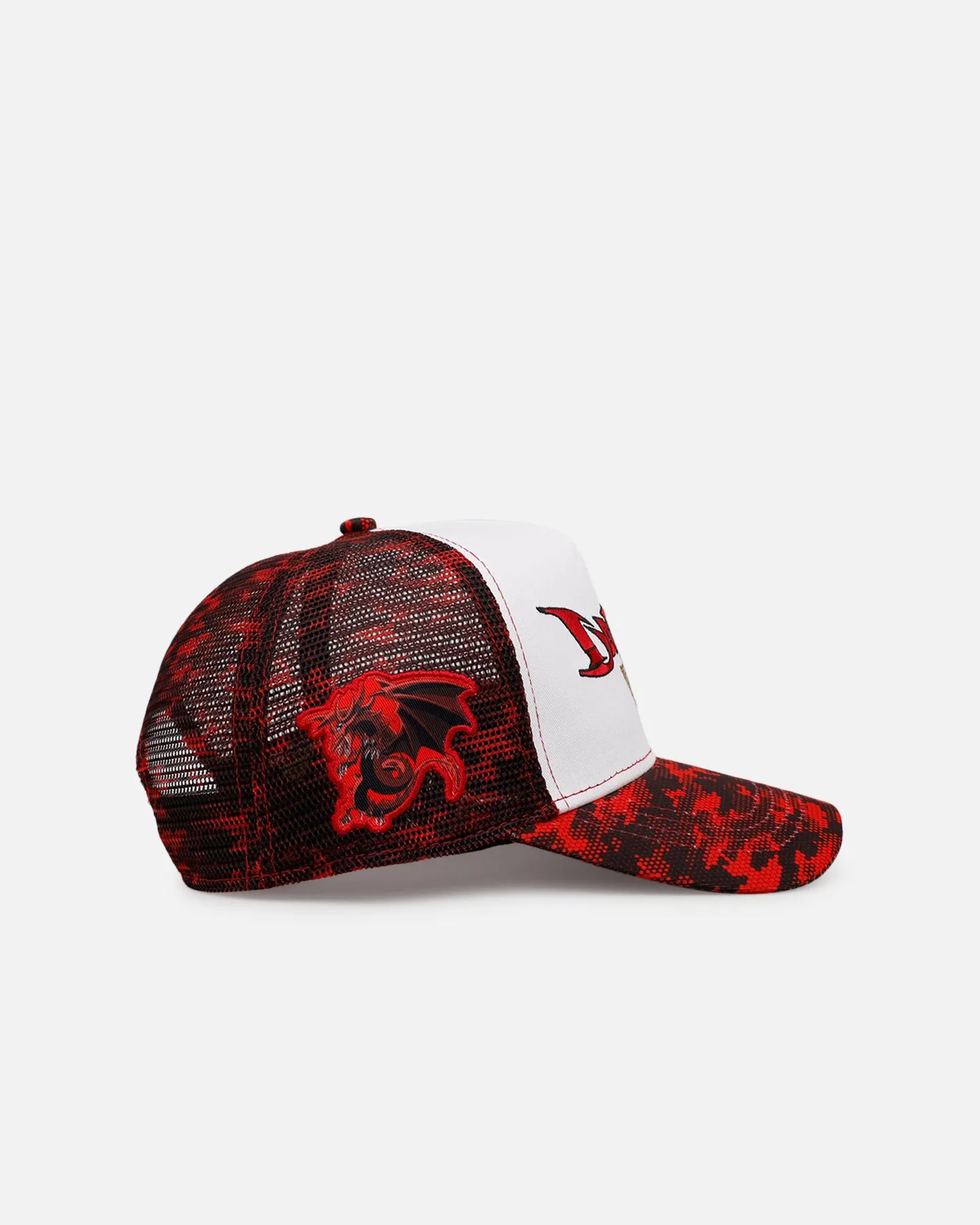 Loiter X Yu-Gi-Oh! Slifer The Sky Dragon Trucker Snapback Hat Red Camo sold by Culture Kings product image thumbnail 3