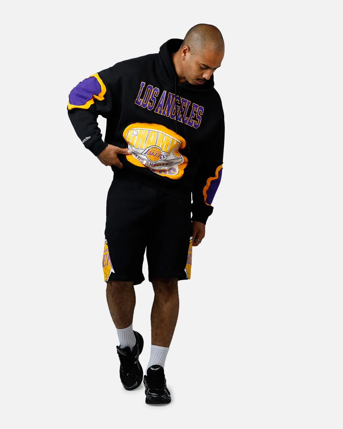 Mitchell & Ness Los Angeles Lakers C&S Hoodie Official Team Color sold by Culture Kings product image thumbnail 3
