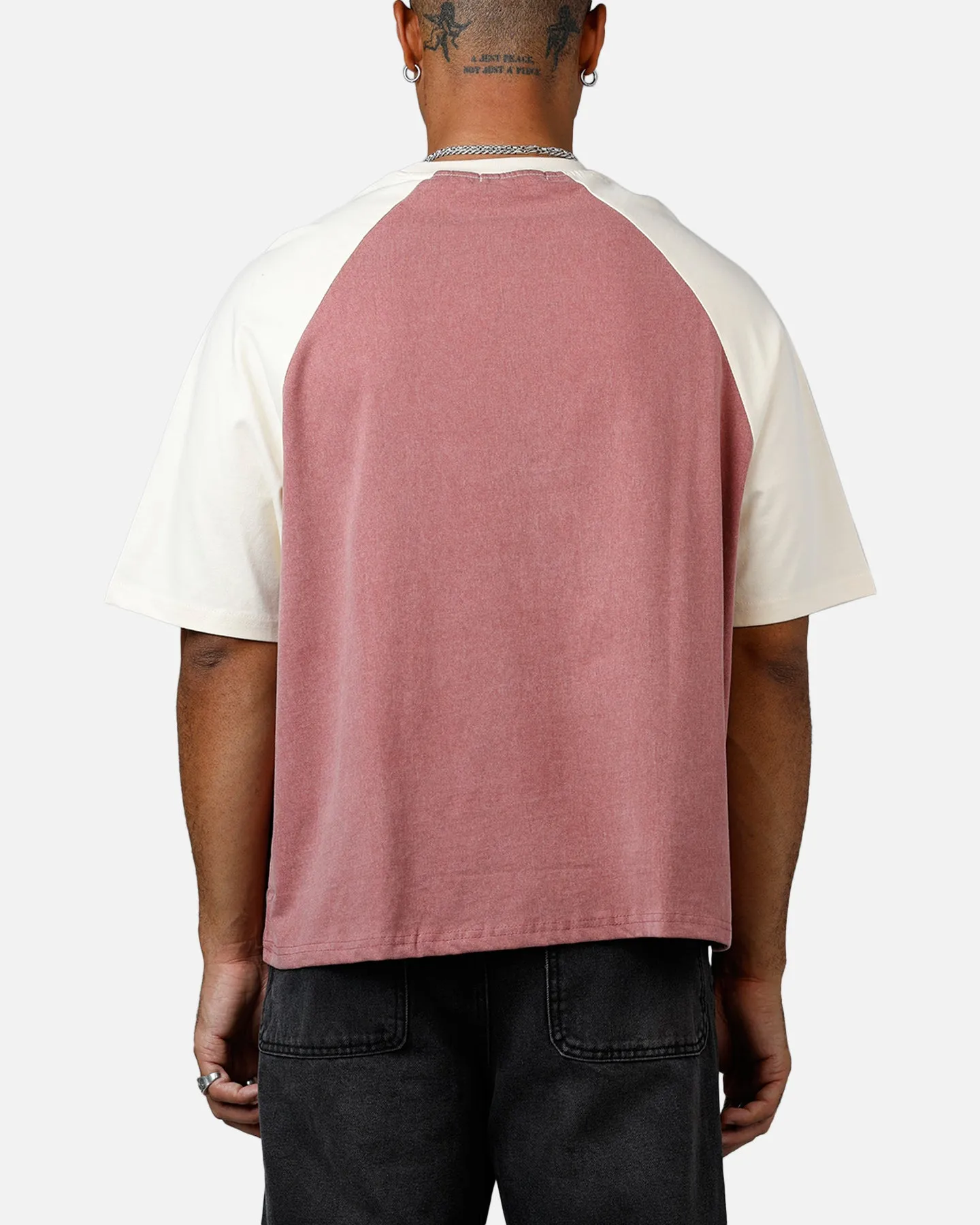 MNML Contrast Raglan T-Shirt Burgundy/Off White sold by Culture Kings product image thumbnail 2