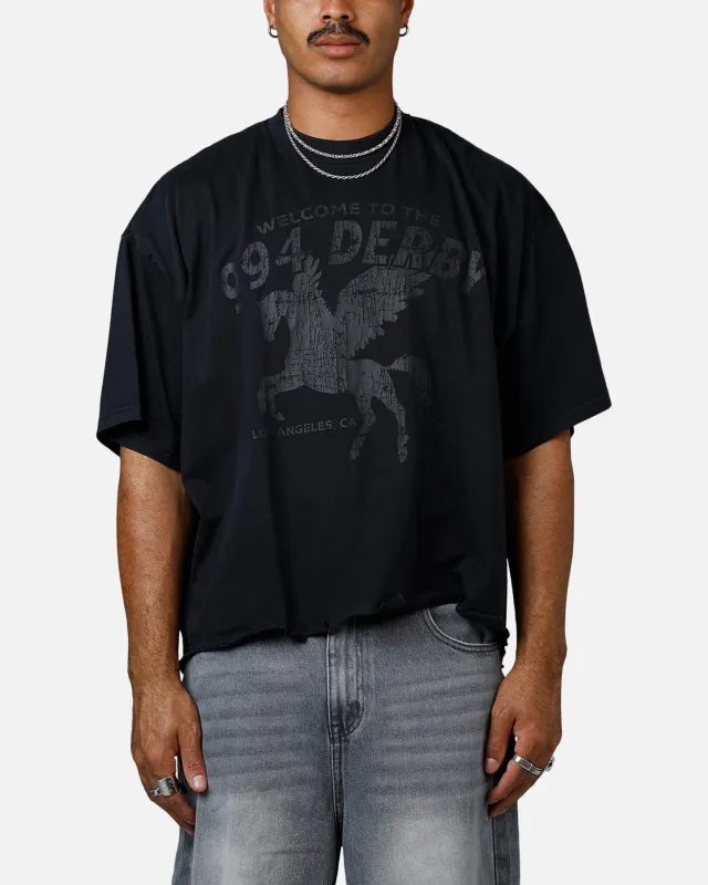 MNML Moth Eaten Cropped T-Shirt Black sold by Culture Kings
