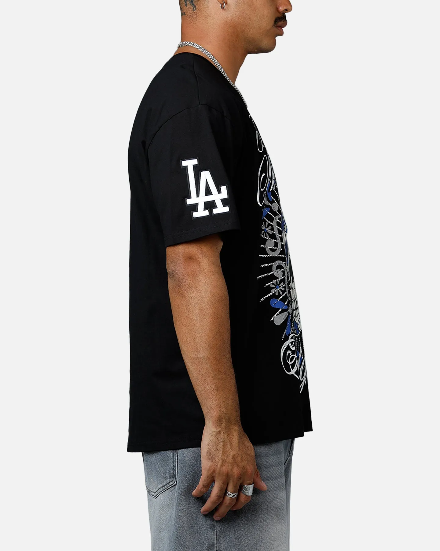 Pro Standard Los Angeles Dodgers Eternal Skull T-Shirt Black/Blue sold by Culture Kings product image thumbnail 4