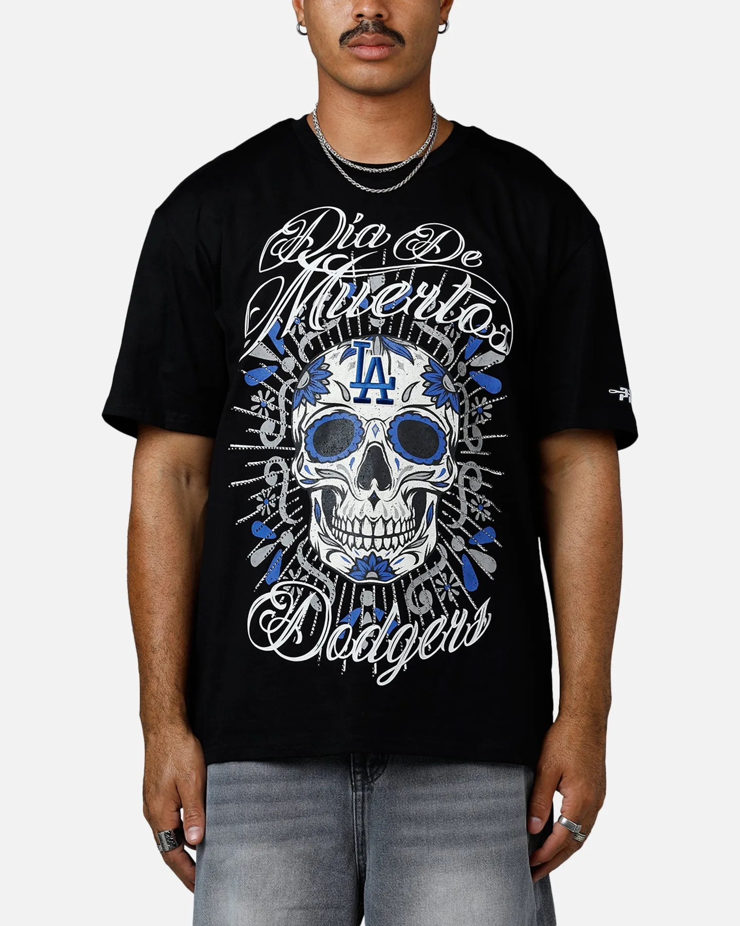 Pro Standard Los Angeles Dodgers Eternal Skull T-Shirt Black/Blue sold by Culture Kings
