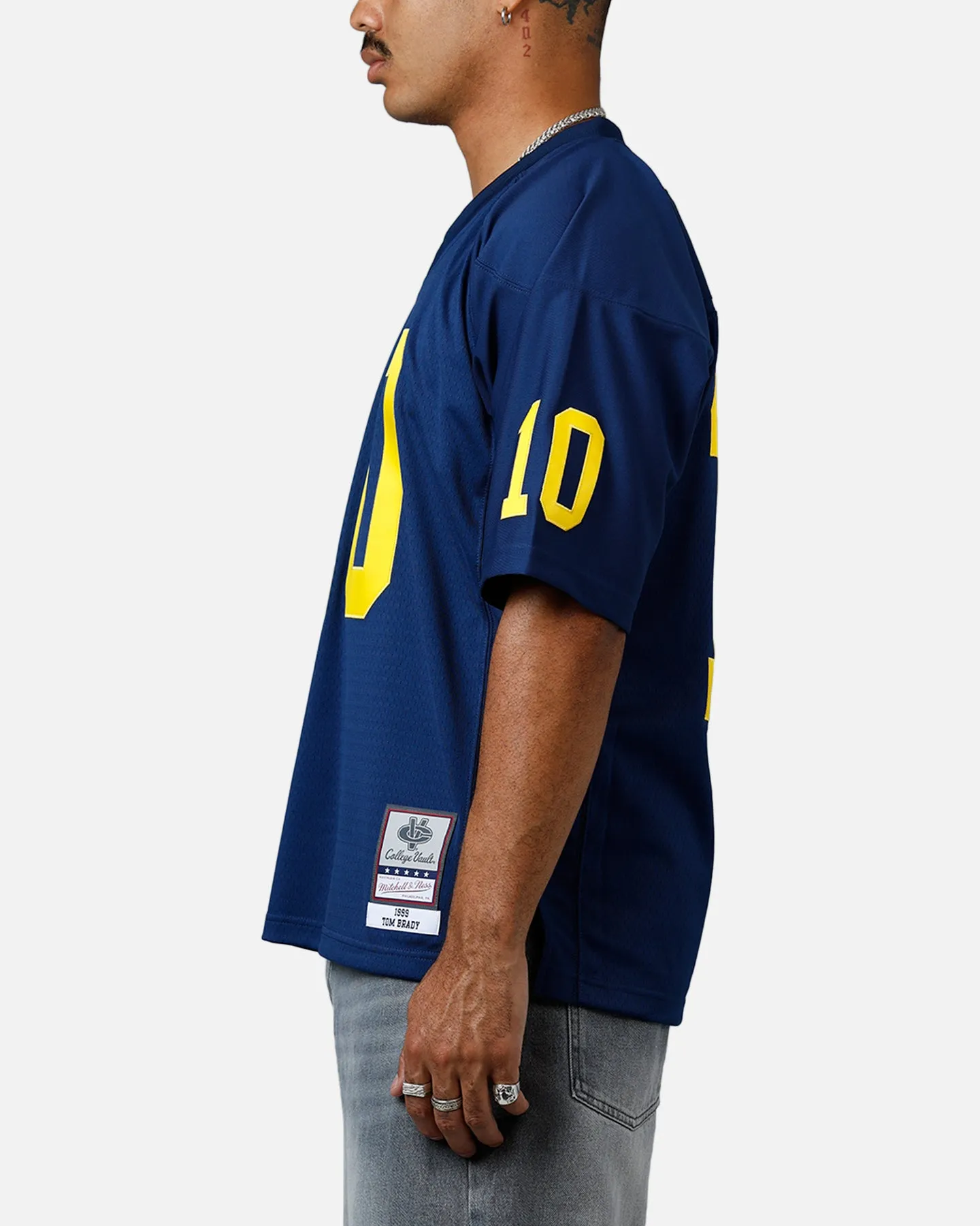 Mitchell & Ness University Of Michigan Wolverines Tom Brady #10 1999 Home Jersey Navy sold by Culture Kings product image thumbnail 5