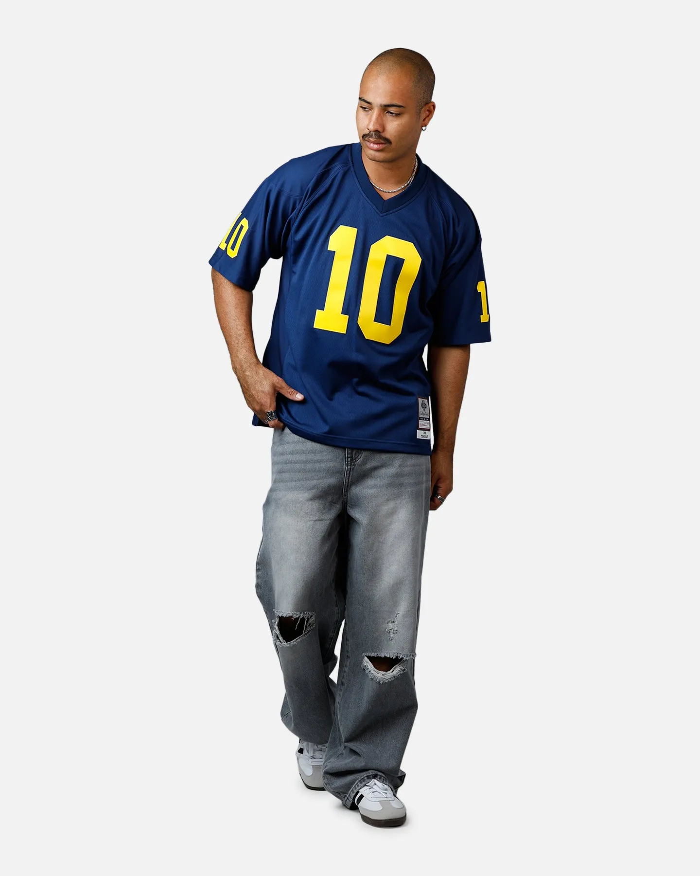 Mitchell & Ness University Of Michigan Wolverines Tom Brady #10 1999 Home Jersey Navy sold by Culture Kings product image thumbnail 3