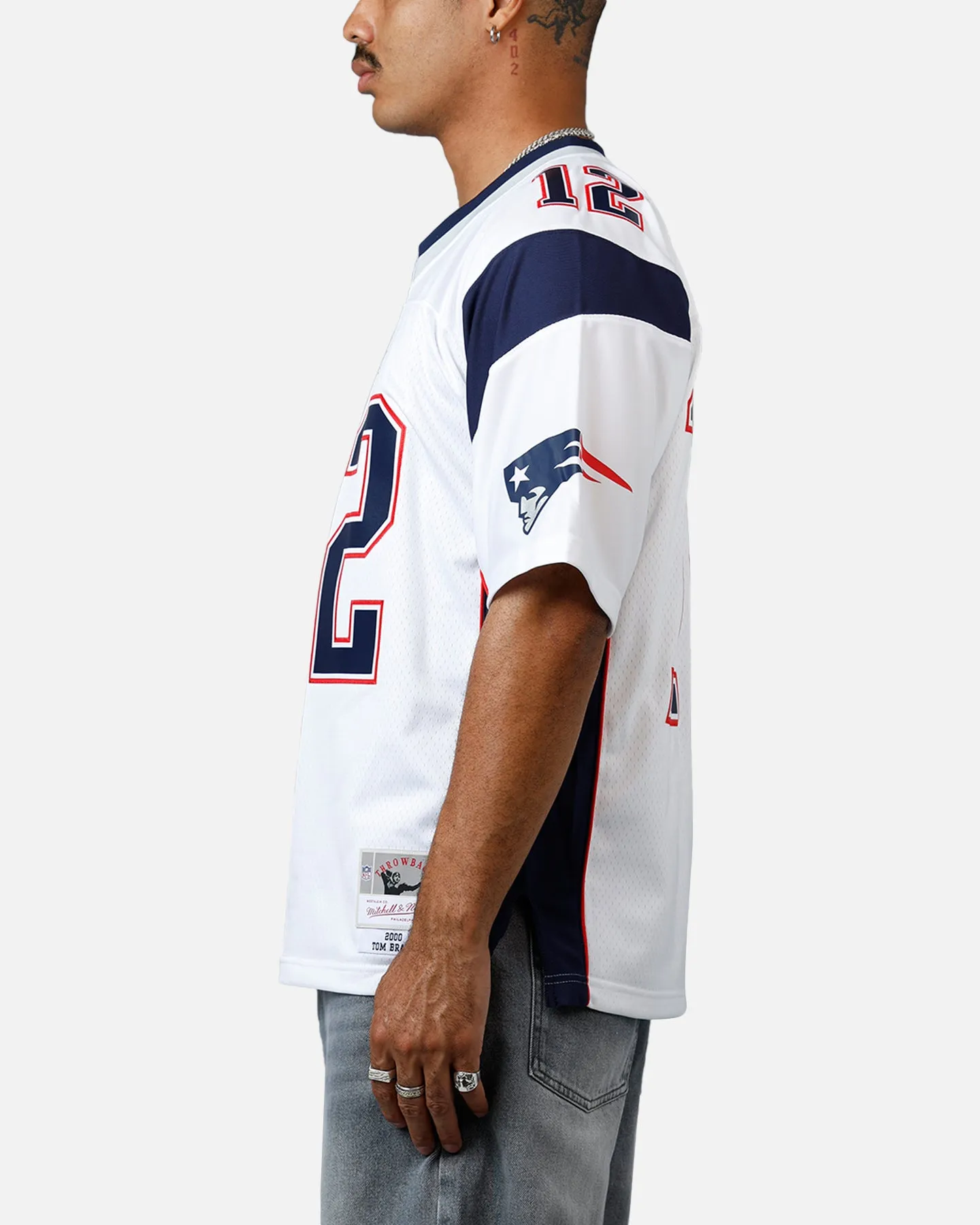 Mitchell & Ness New England Patriots Tom Brady #12 2000 Road Jersey White sold by Culture Kings product image thumbnail 5