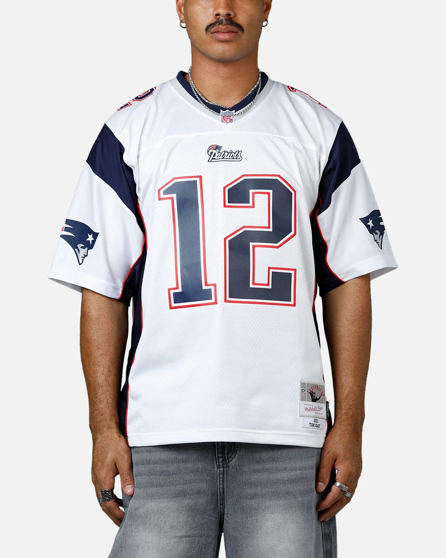 Mitchell & Ness New England Patriots Tom Brady #12 2000 Road Jersey White sold by Culture Kings product image thumbnail 2