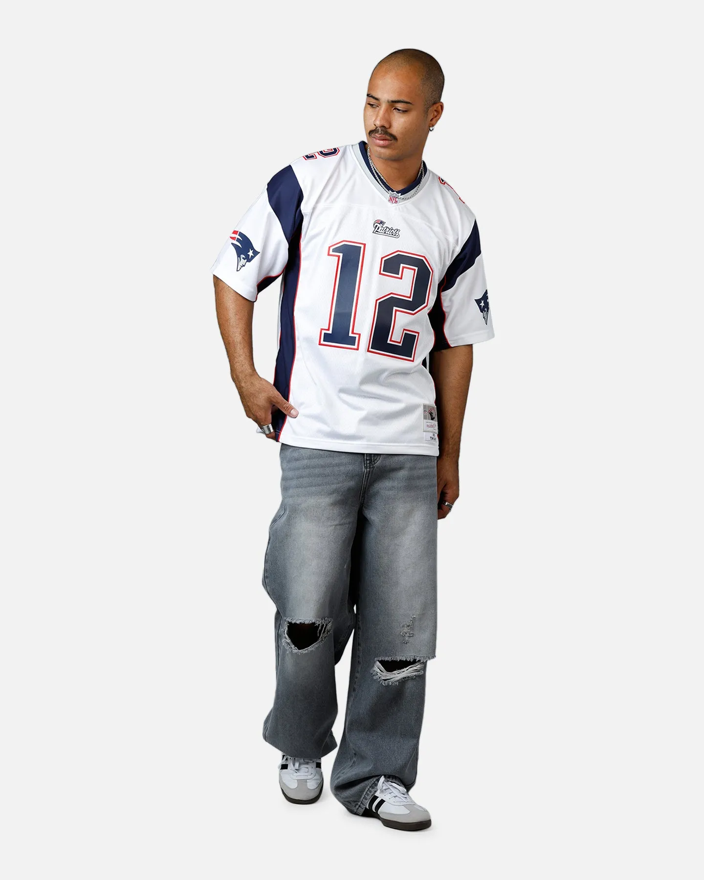 Mitchell & Ness New England Patriots Tom Brady #12 2000 Road Jersey White sold by Culture Kings product image thumbnail 3