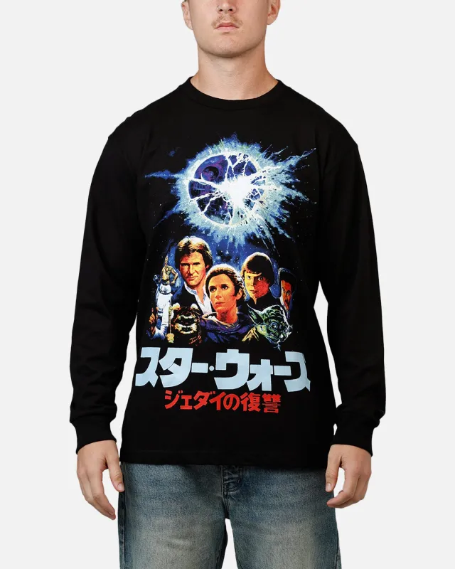 73Studio Star Wars Japan '05 Return Of The Jedi Long Sleeve T-Shirt Black made by Culture Kings