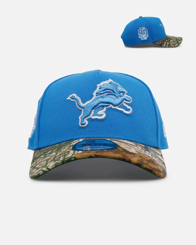 New Era Detroit Lions 'Realtree Visor' 9FORTY A-Frame Snapback Official Team Color sold by Culture Kings