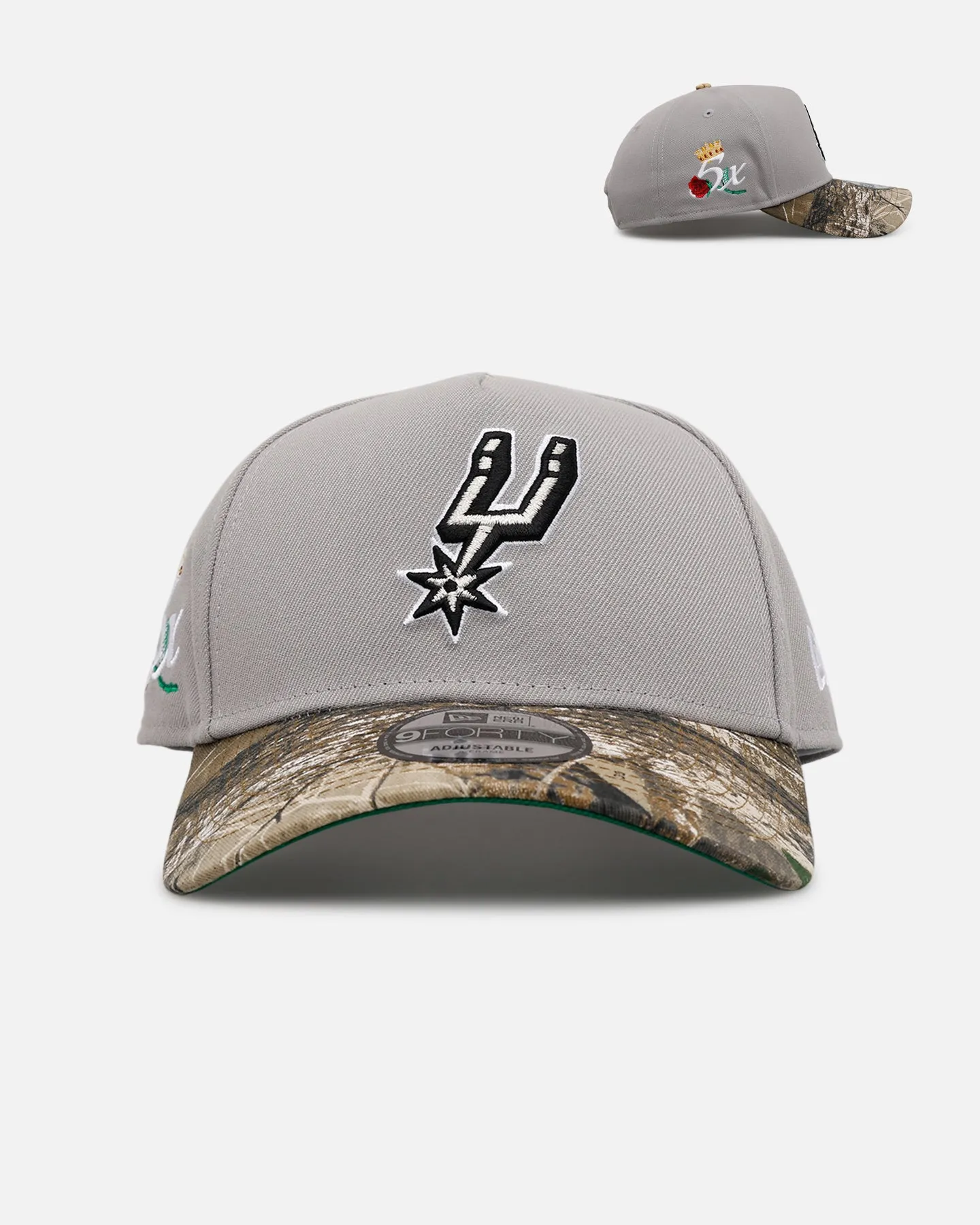 New Era San Antonio Spurs 'Realtree Visor' 9FORTY A-Frame Snapback Official Team Color sold by Culture Kings