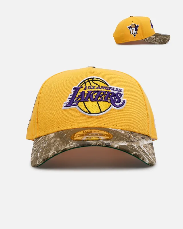 New Era Los Angeles Lakers 'Realtree Visor' 9FORTY A-Frame Snapback Official Team Color sold by Culture Kings