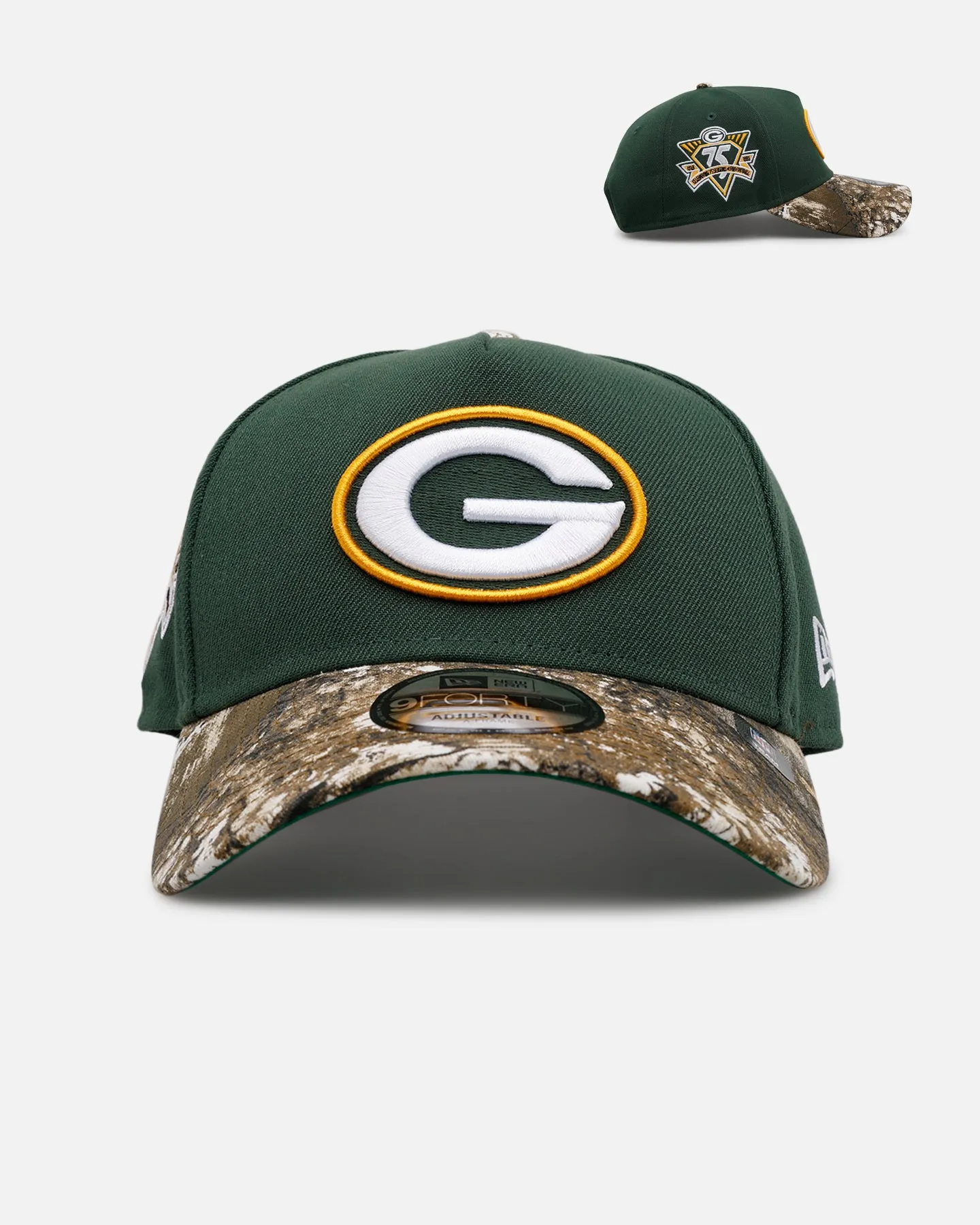 New Era Green Bay Packers 'Realtree Visor' 9FORTY A-Frame Snapback Official Team Color sold by Culture Kings
