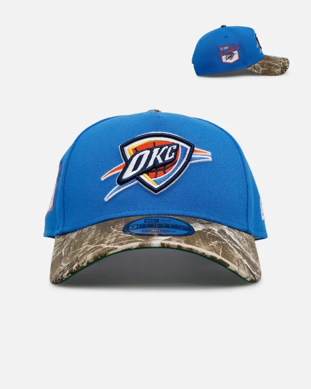 New Era Oklahoma City Thunder 'Realtree Visor' 9FORTY A-Frame Snapback Official Team Color sold by Culture Kings
