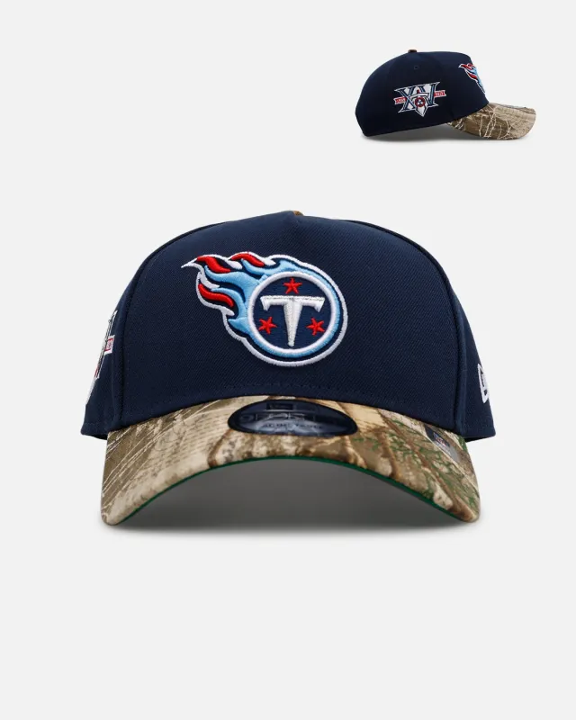 New Era Tennessee Titans 'Realtree Visor' 9FORTY A-Frame Snapback Official Team Color sold by Culture Kings
