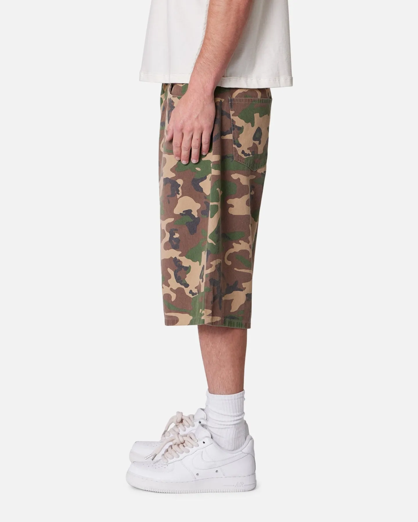 MNML Baggy Camo Twill Shorts Woodland Camo sold by Culture Kings product image thumbnail 3