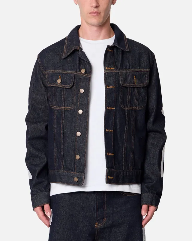 MNML Raw Skeleton Trucker Jacket Rinse Indigo sold by Culture Kings