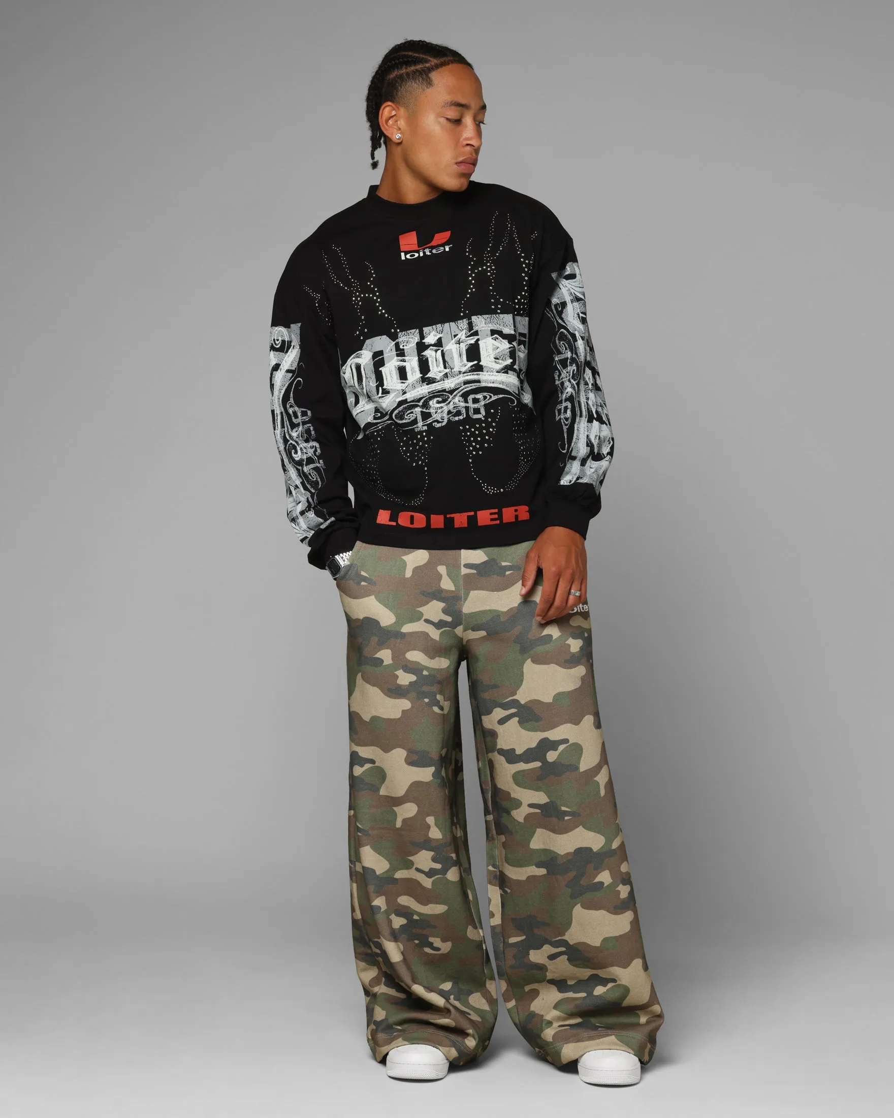 Loiter Low Rider Long Sleeve T-Shirt Black sold by Culture Kings product image thumbnail 3