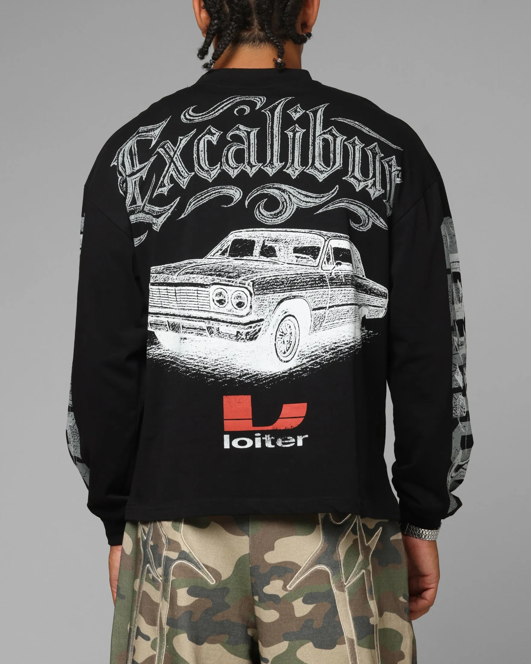 Loiter Low Rider Long Sleeve T-Shirt Black sold by Culture Kings product image thumbnail 2