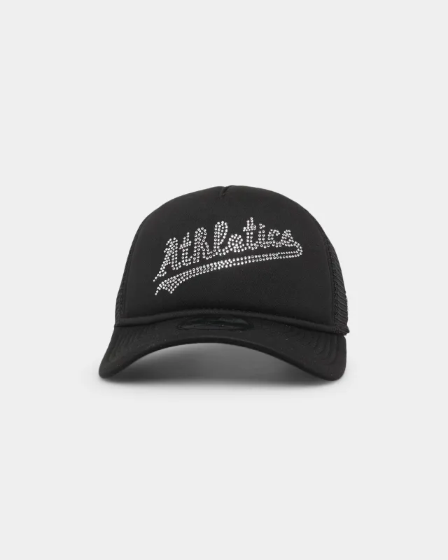 New Era Oakland Athletics Rhinestone Trucker 9FORTY A-Frame Snapback Black sold by Culture Kings