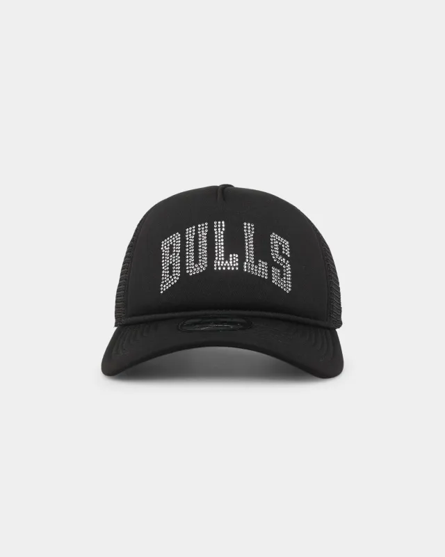 New Era Chicago Bulls Rhinestone Trucker 9FORTY A-Frame Snapback Black sold by Culture Kings