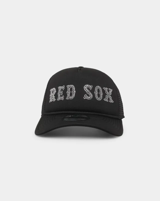 New Era Boston Red Sox Rhinestone Trucker 9FORTY A-Frame Snapback Black sold by Culture Kings