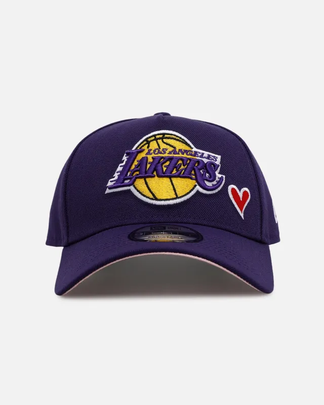 New Era Los Angeles Lakers 'Team Color Hearts' 9FORTY A-Frame Snapback Official Team Color sold by Culture Kings