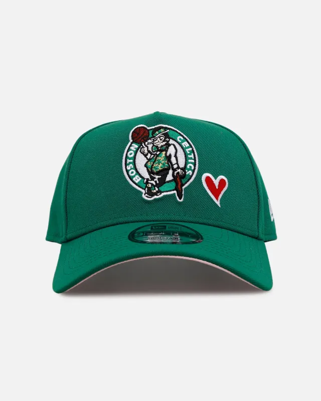 New Era Boston Celtics 'Team Color Hearts' 9FORTY A-Frame Snapback Official Team Color sold by Culture Kings