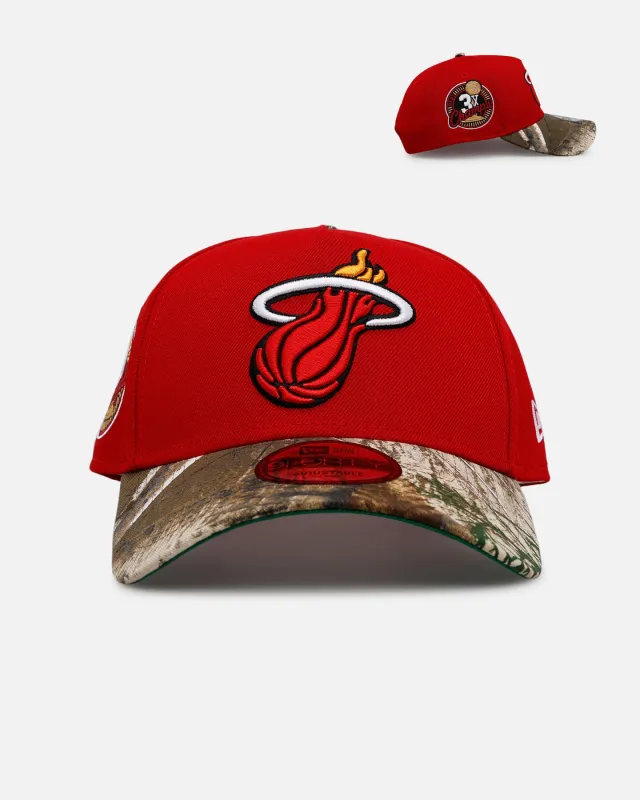 New Era Miami Heat 'Realtree Visor' 9FORTY A-Frame Snapback Official Team Color sold by Culture Kings