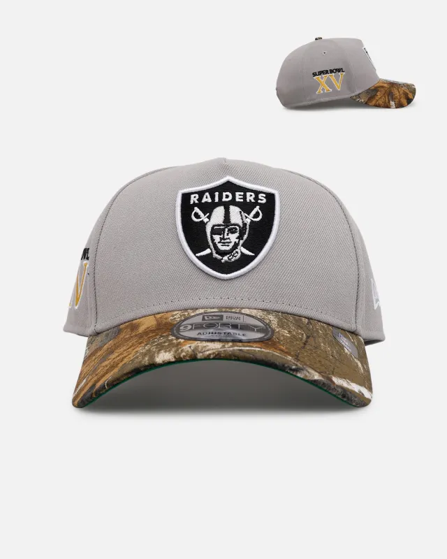 New Era Las Vegas Raiders 'Realtree Visor' 9FORTY A-Frame Snapback Official Team Color sold by Culture Kings